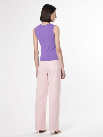 Top in maglia di Influencer in lilla