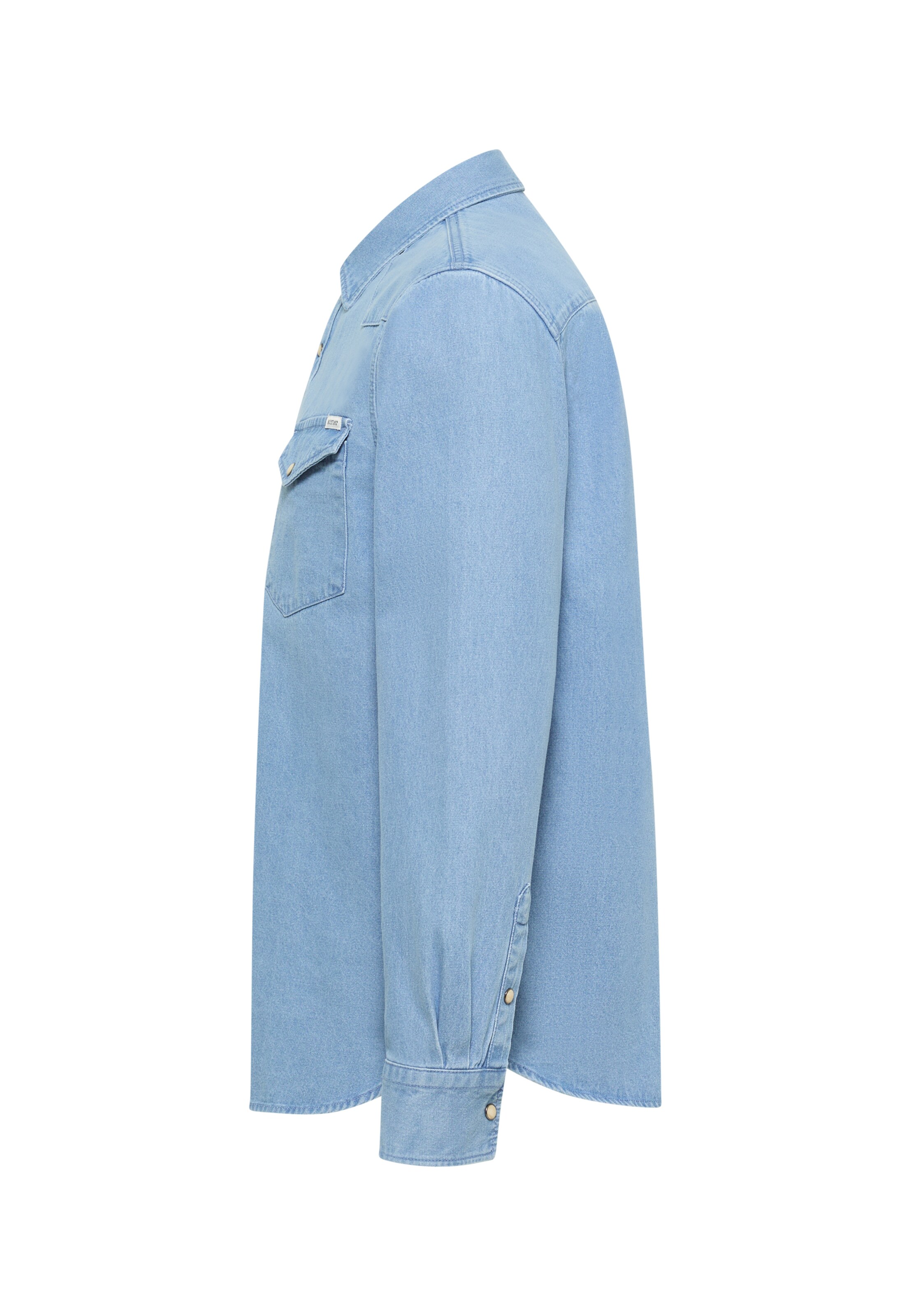 MUSTANG Comfort fit Button Up Shirt 'Duver ' in Blue