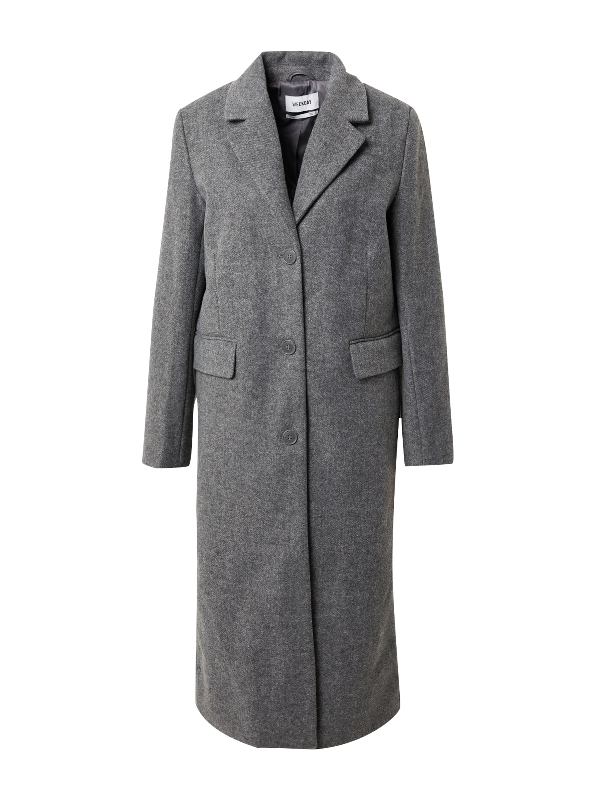 pelēks WEEKDAY Starpsezonu mētelis 'Daphne': no priekšpuses