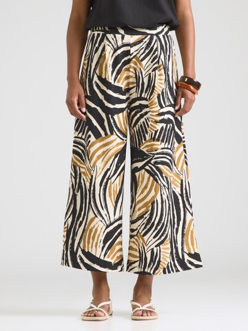 Wide leg Pantaloni de la s.Oliver pe galben: față