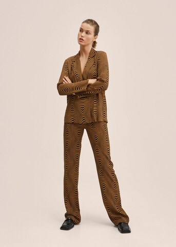 MANGO Loose fit Pants 'Leona' in Brown