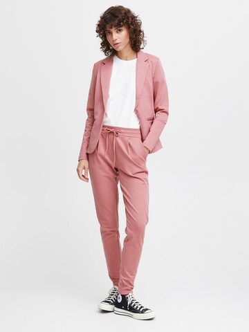 Coupe slim Pantalon 'KATE' ICHI en rose