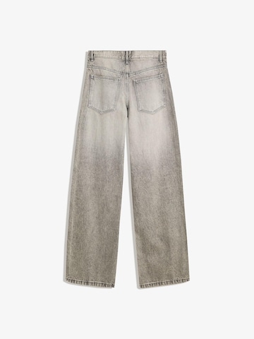 Bershka Zvonové kalhoty Džíny – šedá