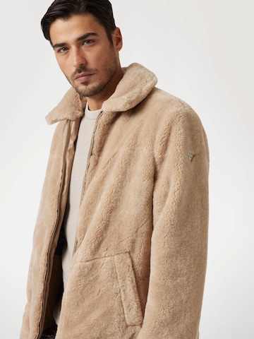 GUESS Winter Jacket 'Sherpa' in Beige