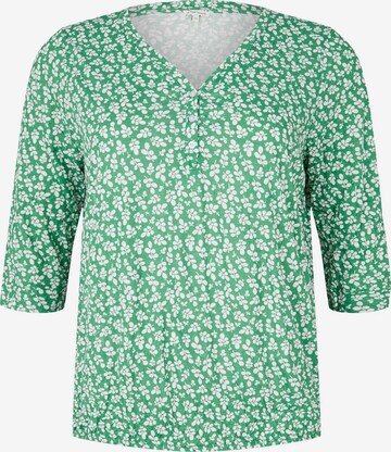 Camicia da donna di Tom Tailor Women + in verde: frontale