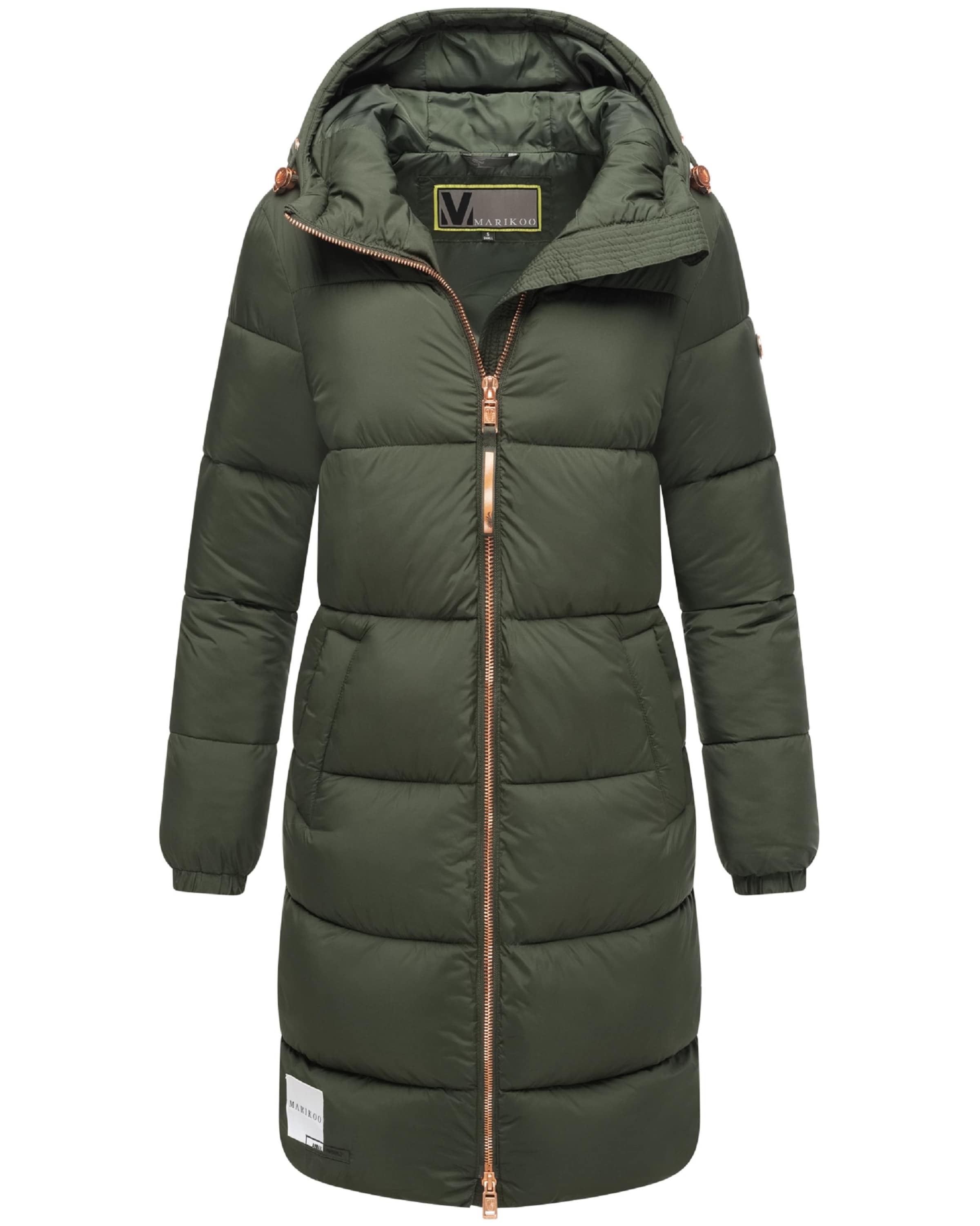 MARIKOO Winter coat in Green: front