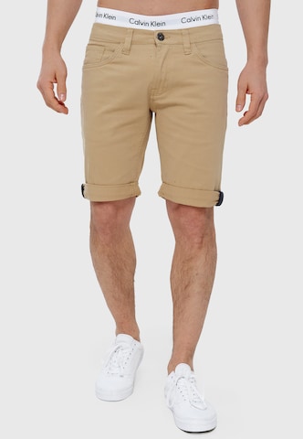 INDICODE JEANS Regular Hose 'Villeurbanne' in Beige: predná strana