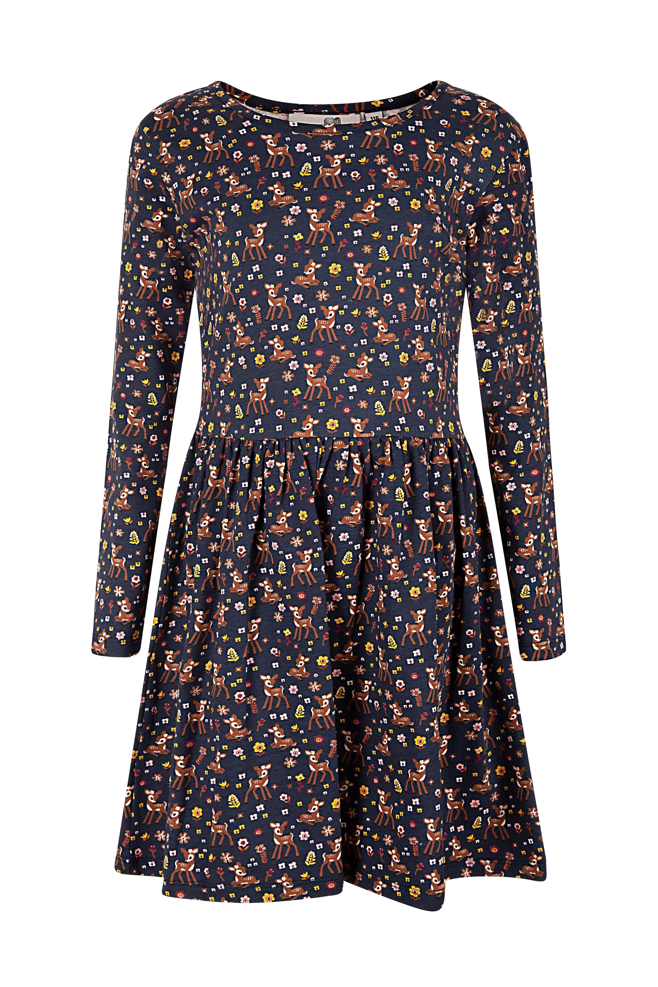 happy girls Dress in Blue: front