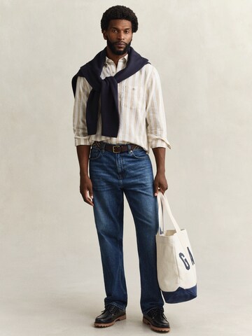 GANT Regular Fit Skjorte i beige