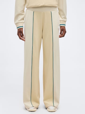 Wide Leg Pantalon EA7 Emporio Armani en gris : devant