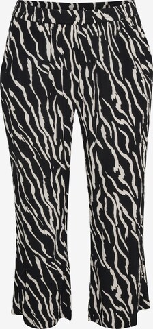 Loosefit Pantalon 'Dala Ami' KAFFE CURVE en noir : devant