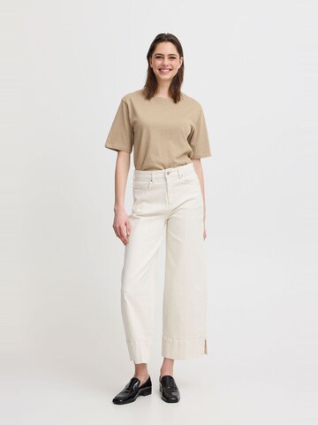 b.young - Camisa ' BYTROLO CREW NECK TSHIRT - ' em bege