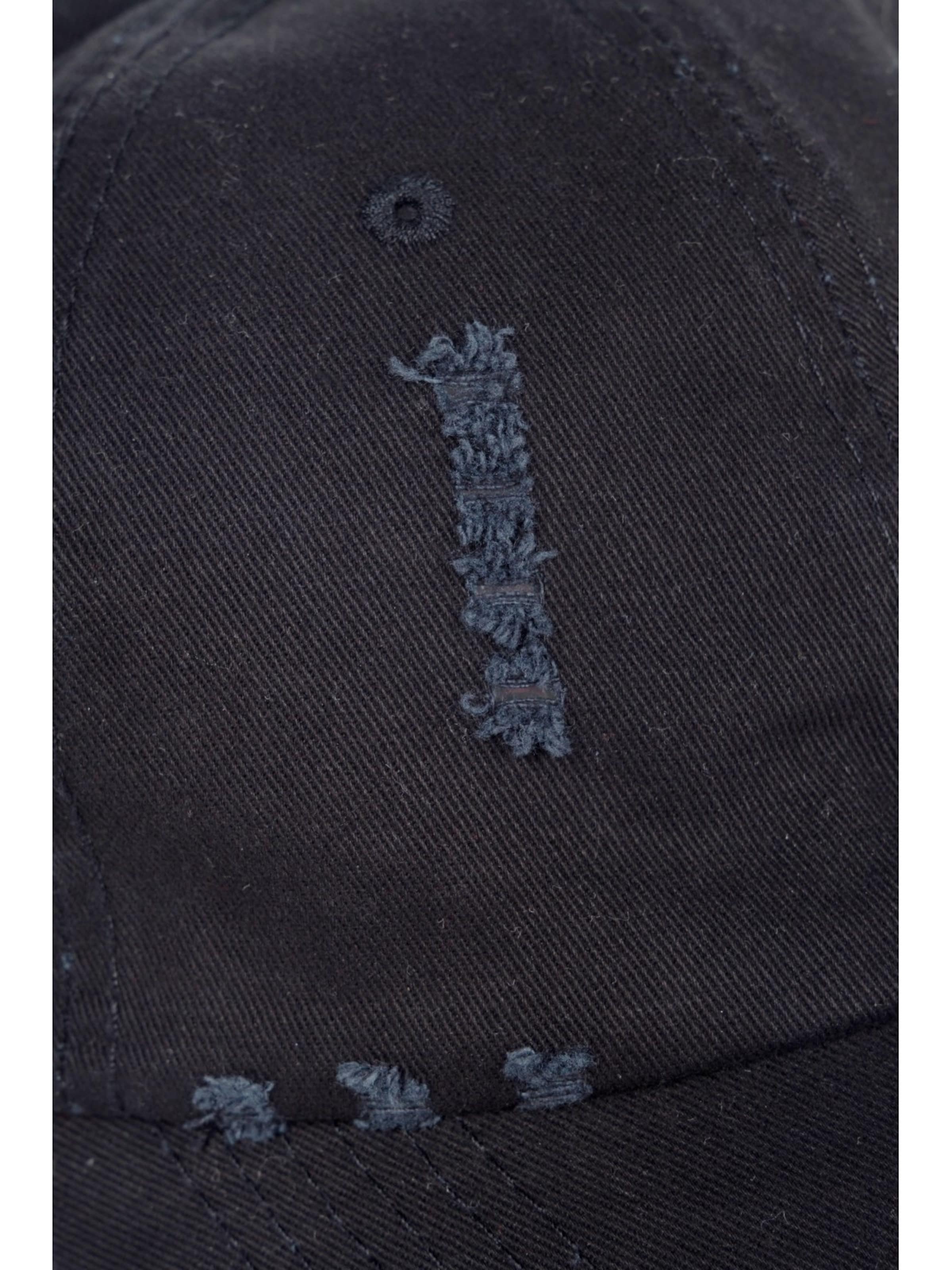 styleBREAKER Cap 'Baseball Cap Destroyed Look' in Black