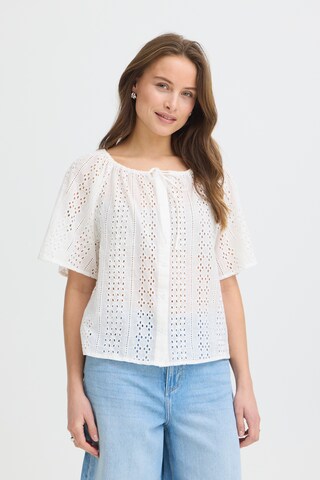b.young Blouse in Wit: voorkant