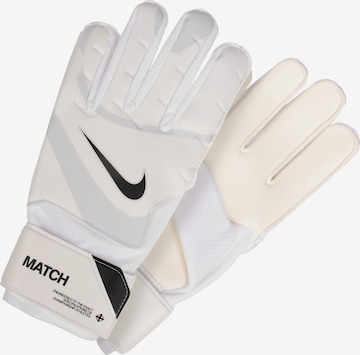 NIKE Athletic Gloves in White: front