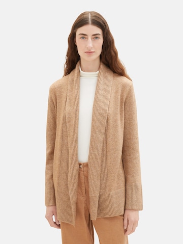 Cardigan TOM TAILOR en beige : devant