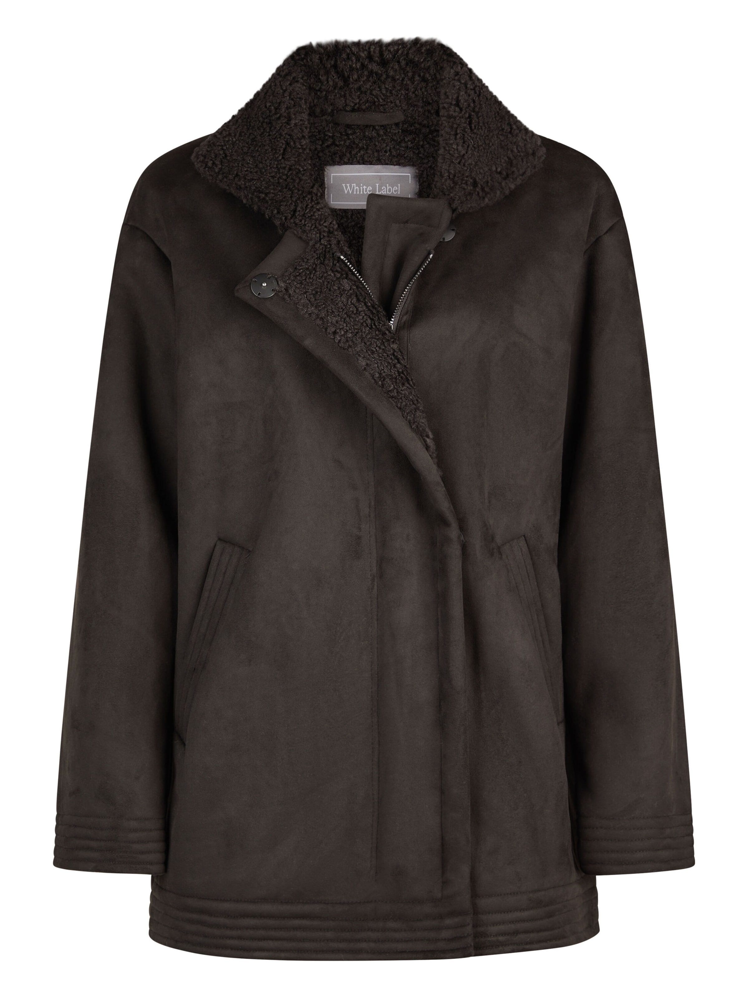 White Label Between-Season Jacket in Black: front