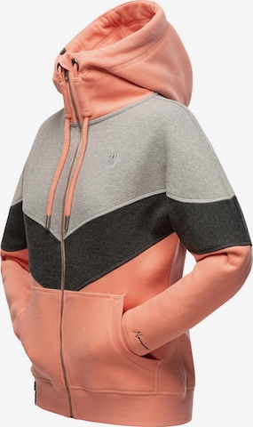 NAVAHOO Zip-Up Hoodie 'Honigperle' in Orange