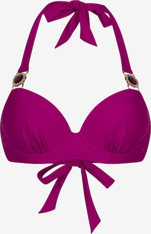 Moda Minx Bikini top in Purple: front