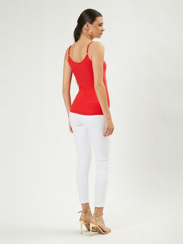 Influencer Top in Rot