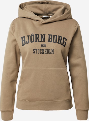 BJÖRN BORG Sports sweatshirt in Brown: front