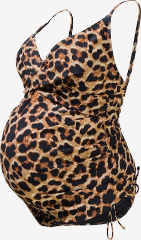 MAMALICIOUS Triangle Tankini 'Sheyla' in Brown: front