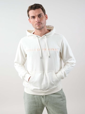 Sweat-shirt 'Benco' Deeluxe en blanc : devant