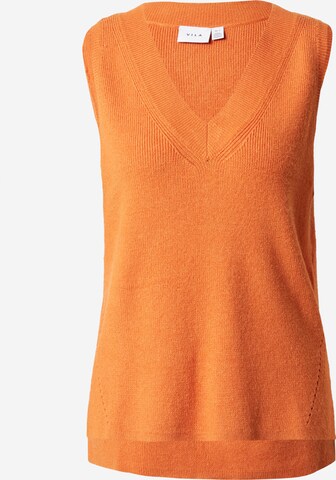 VILA Knitted Vest 'RIL' in Orange: front