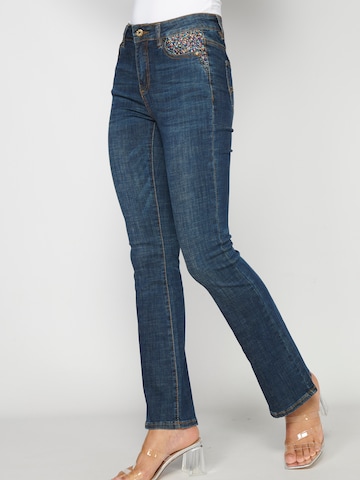 KOROSHI Flared Jeans i blå