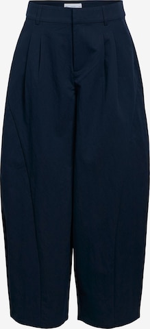 OBJECT Pleat-front trousers 'OBJTanya' in Blue: front