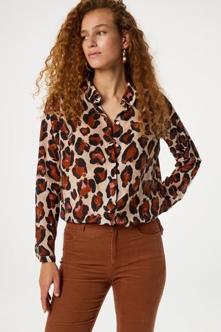 Fabienne Chapot Blouse in Bruin: voorkant