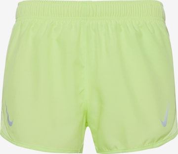 NIKE Regular Workout Pants 'Fast Tempo' in Green: front