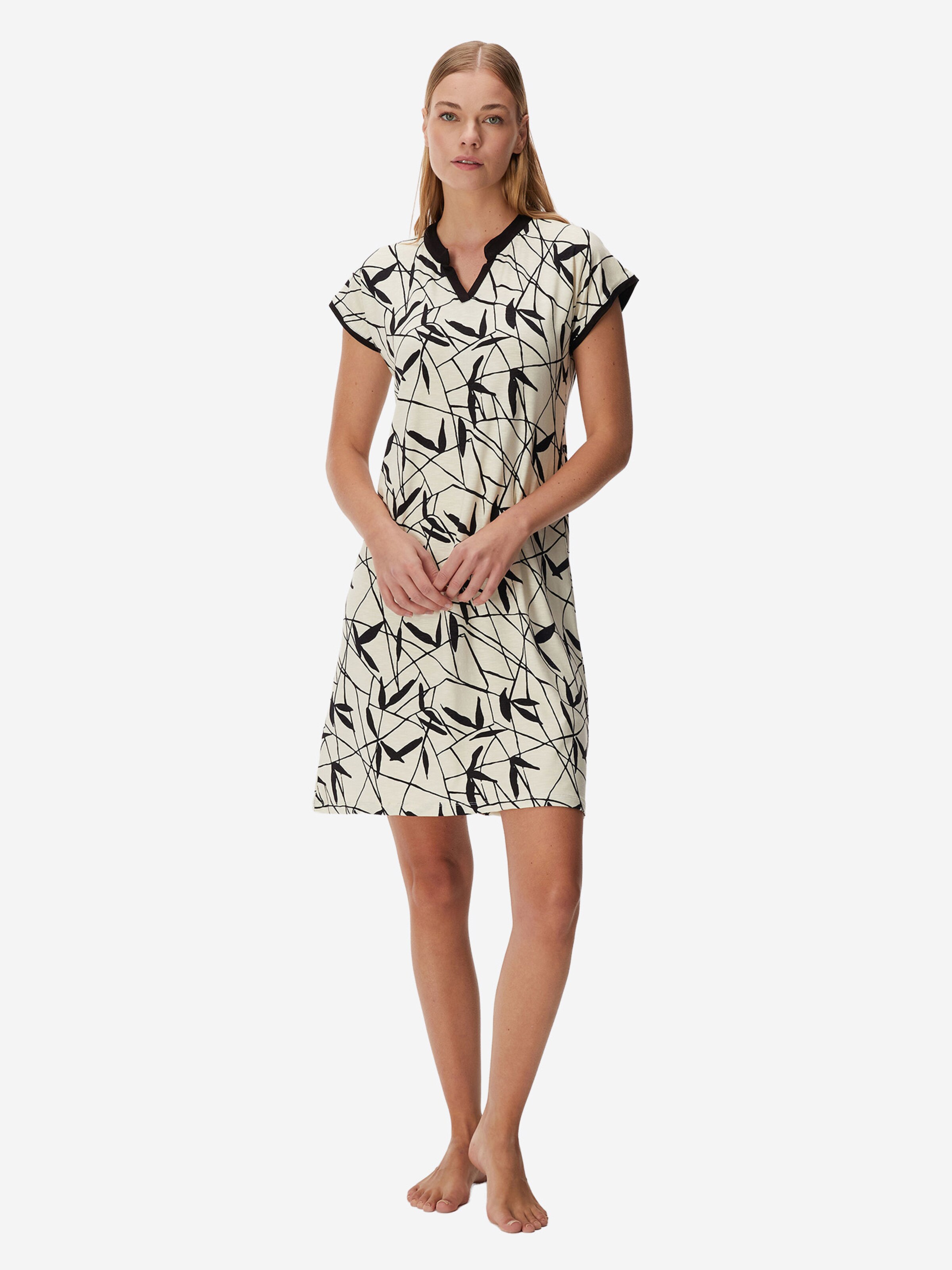 Goldenbay - Camiseta de noche 'Petunia' en negro: frente