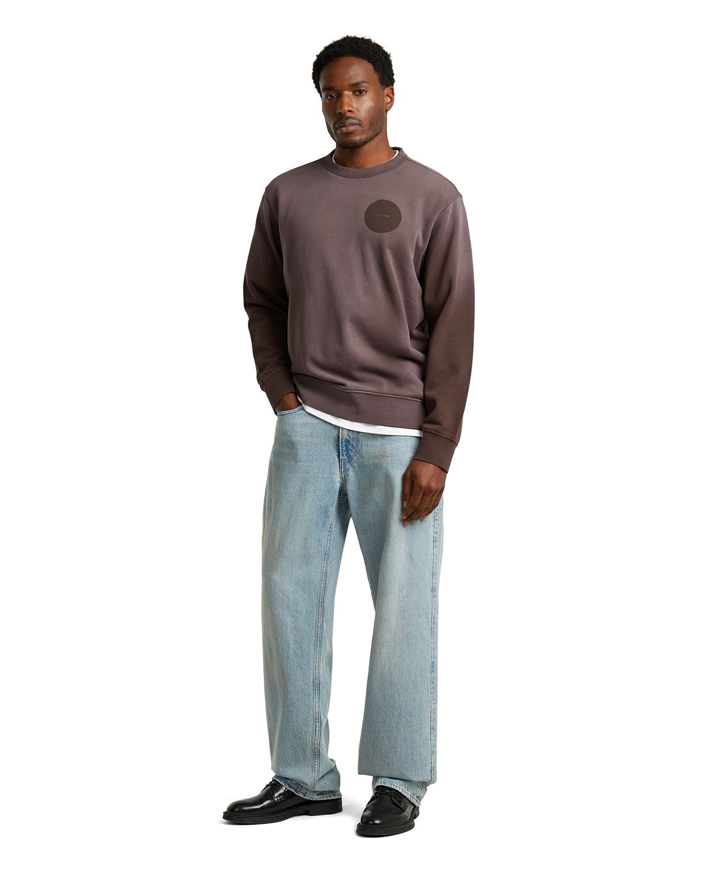 G-STAR Sweater - 'Sunfaded Sweater' in Braun