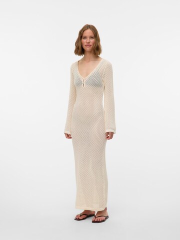 VERO MODA Strikkjole 'AWEmma' i beige: forside