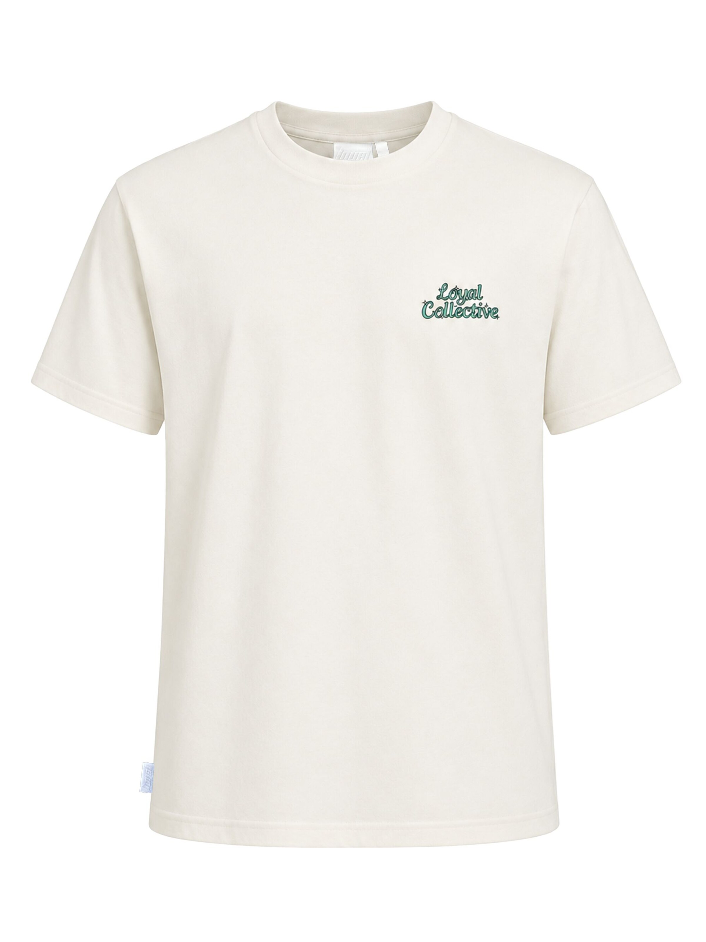 loyal T-Shirt mit kleinem Front-Print in Regular Fit in Weiß: Vorderseite