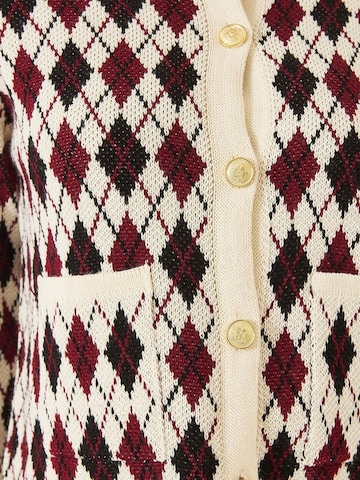 Bianco Lucci Knit Cardigan in Beige