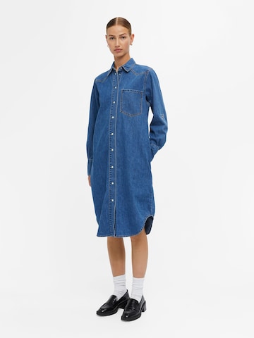 OBJECT - Vestido camisero 'LAURA' en azul