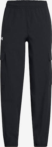 UNDER ARMOUR Tapered Sporthose 'Rival' in Schwarz: Vorderseite