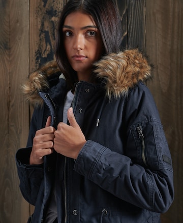 Superdry Between-Seasons Parka 'Field' in Blue