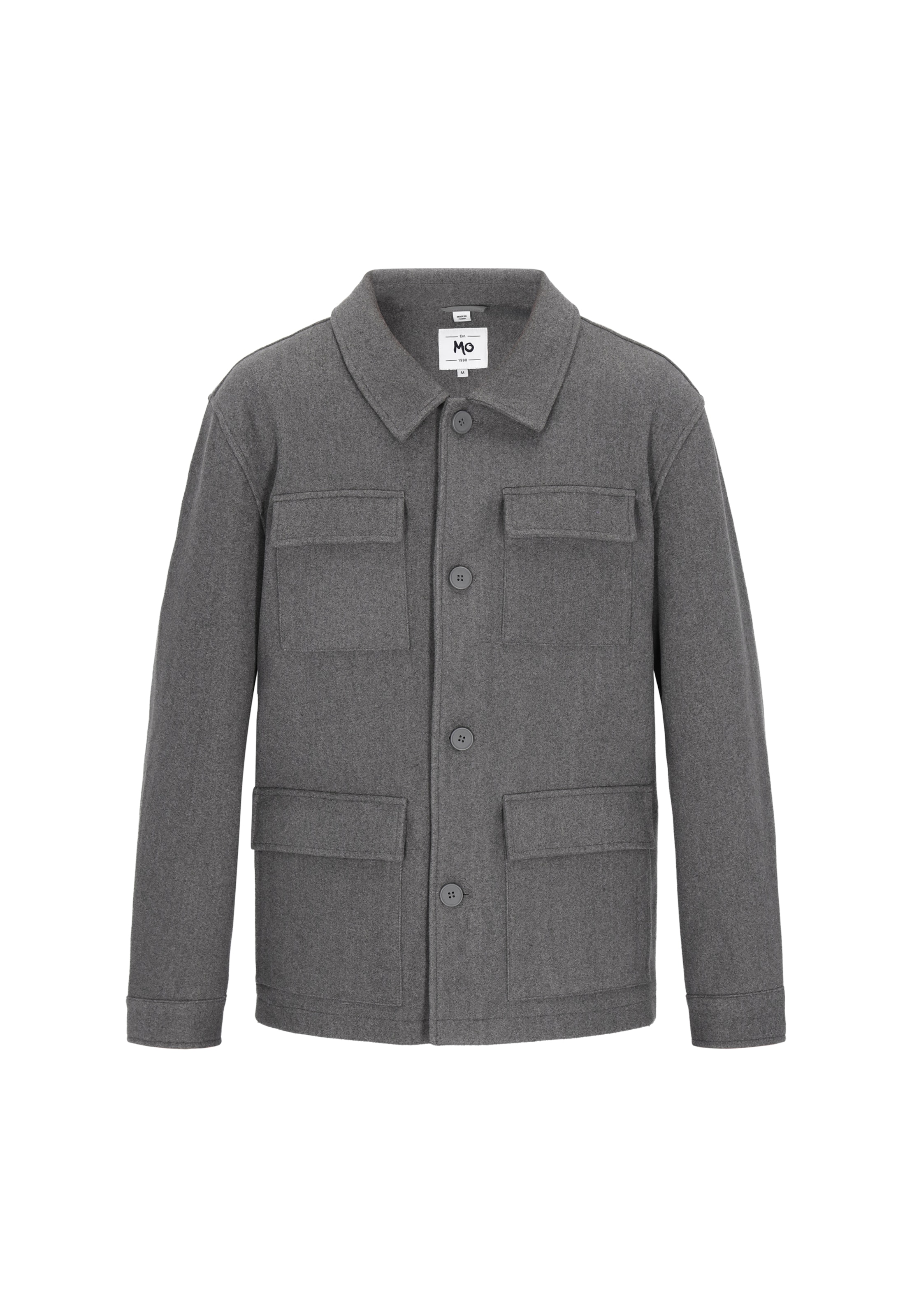 MO Přechodná bunda – šedá: přední strana