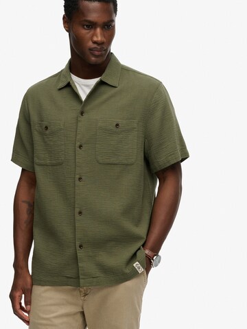 Superdry & Co Comfort fit Button Up Shirt in Green