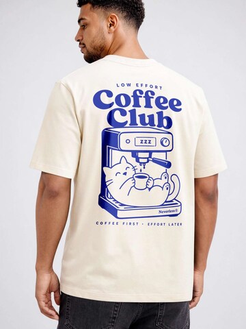 Neverless Shirt 'Cat Coffee' in Beige