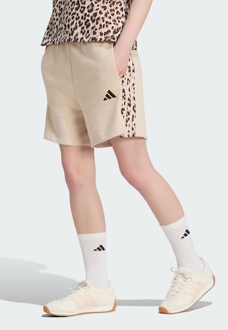 ADIDAS SPORTSWEAR Normální Kalhoty 'Seasonal Essentials' – béžová: přední strana