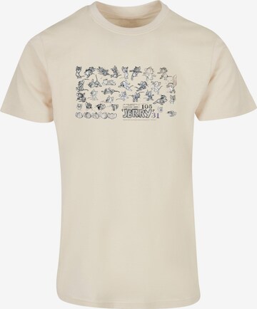 ABSOLUTE CULT Shirt 'Tom and Jerry - Jerry Cartoon Dept' in Beige: voorkant