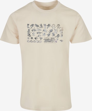 T-Shirt 'Tom and Jerry - Jerry Cartoon Dept' ABSOLUTE CULT en beige : devant