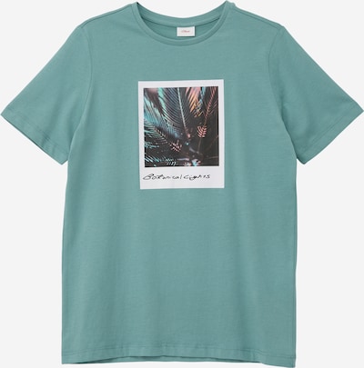 s.Oliver T-Shirt in smaragd / altrosa / schwarz / weiß, Produktansicht