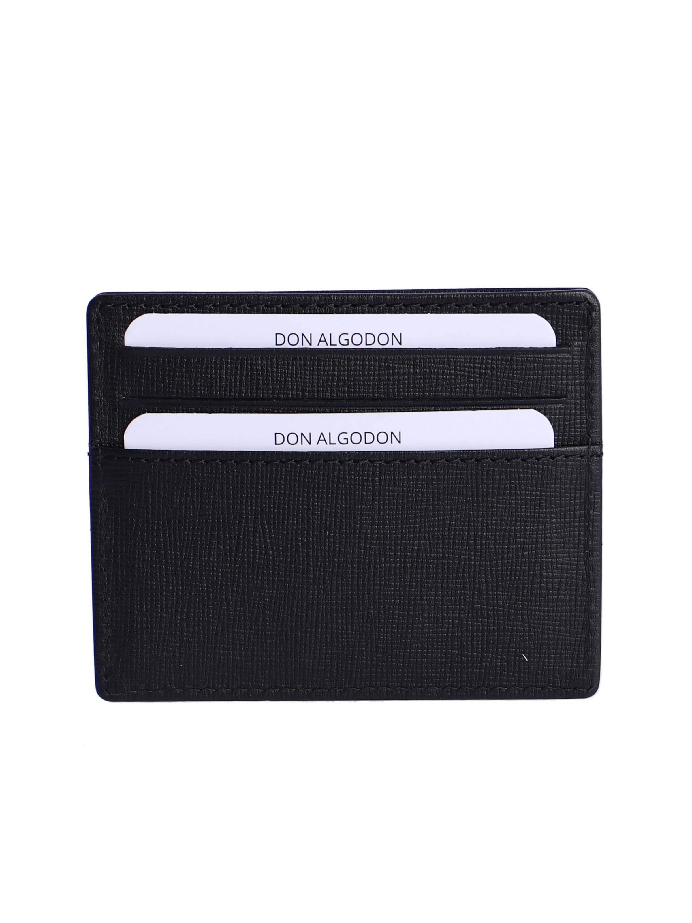 Don Algodon - Cartera 'Tarjetero para hombre Marco de piel con protección RFID' en negro
