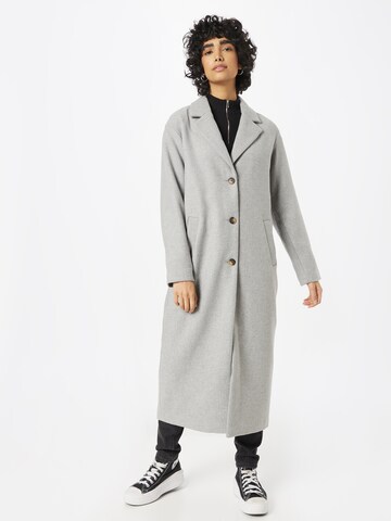 PIECES Between-Seasons Coat 'ALICE' in Grey: front