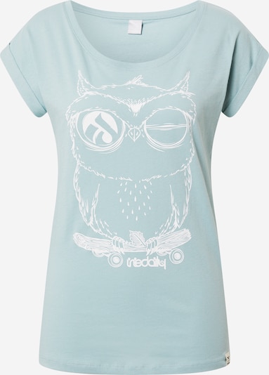 Tricou 'Skateowl 2' Iriedaily pe verde jad / alb, Vizualizare produs